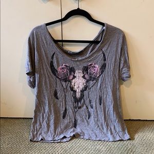 Gray graphic T-shirt